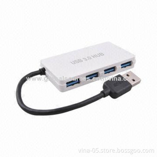 High-speed 4 Ports USB3.0 Hub with CE/RoHS/FCC Mark, OEM or ODM Orders Welcomed